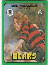 1978 Nrl Rugby League Scanlens (50) Mal McLACHLAN Bears