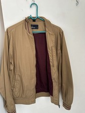 Fred Perry Men's Beige Harrington Cotton Jacket Medium