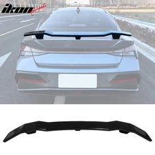 Fits 21-25 Hyundai Elantra N Style Rear Trunk Spoiler Wing Lid Gloss Black ABS
