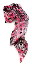 M&F Western Paisley 33" Silk Wild Rag - Hot Pink