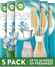 Air Wick Reed Diffuser, Pure Spring Delight Scent - 5 Bottles X 25Ml (125Ml)