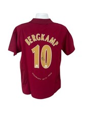 Dennis Bergkamp Hand Signed 2005/06 Arsenal Home Shirt - COA - Photo Proof