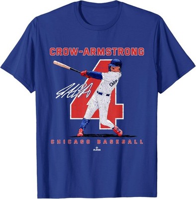 Number and Portrait Pete Crow Armstrong Chicago Baseba MLBPA T-Shirt