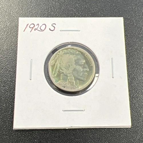 1920-S Indian Head Buffalo Nickel 5c - Nice Coin / Toning - No Reserve!