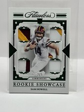 2022 Panini Flawless Football Sam Howell Rookie Showcase Quad Patch /5