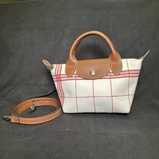 Longchamp Le Pliage Torchon XS Women's Top Handle Crossbody Bag Red Cream NWOT