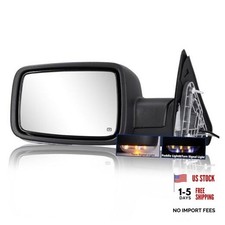 Side Mirror Compatible with Towing Mirror 2009-2018 Dodge Ram 1500 2010 Black