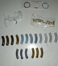 Kit 3 bracelets joncs élastique en perles tubes neuf 