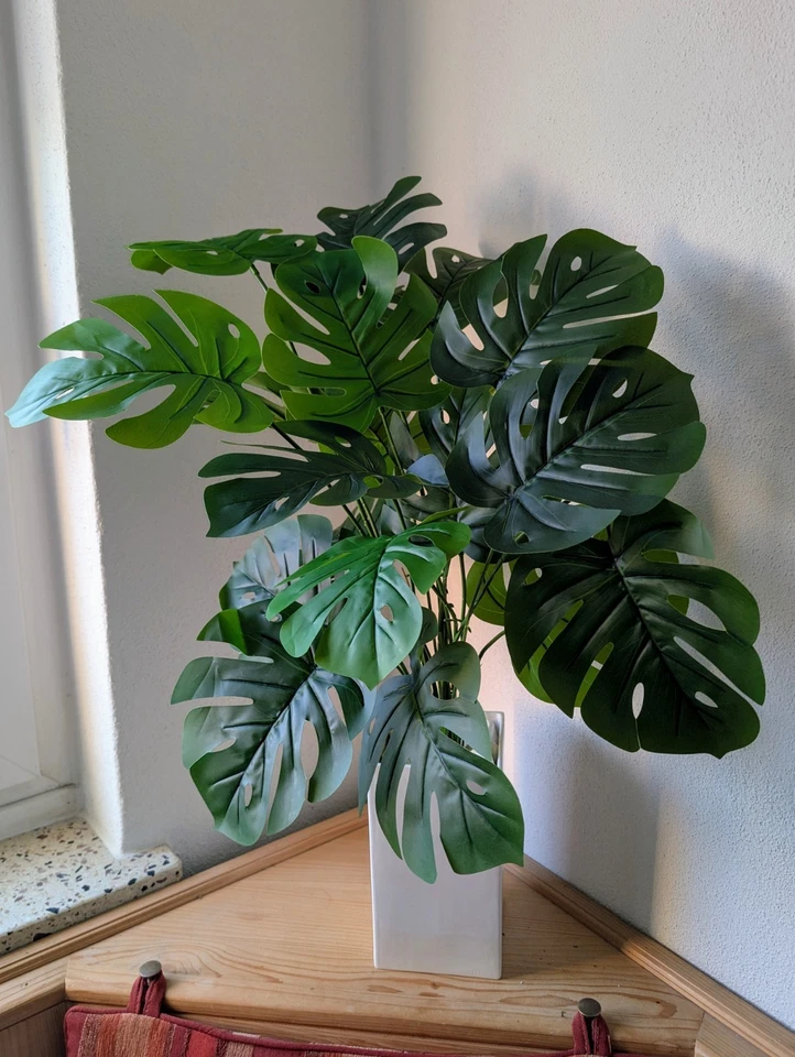 Künstliche Monstera Pflanzen ca 70cm Kunstpflanze Fake OHNE Topf Fensterblatt - Bild 2 von 4
