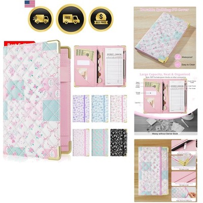 Server Books for Waitress, Faux Leather Server Book with Zipper Pocket, Cute ...
