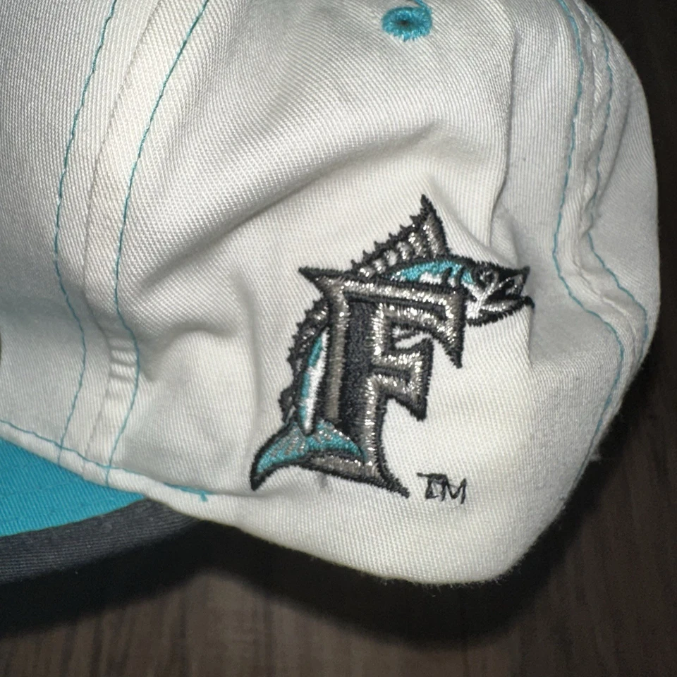 Vintage Florida Marlins Hat Cap 90s Starter Arch Logo MLB Baseball SnapBack - Image 4 of 4