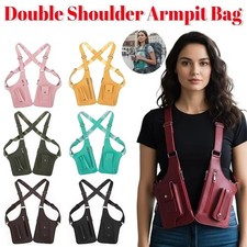 1Pc Adjustable Double Shoulder Armpit Bag Anti-Theft Underarm Strap Pocket Bag
