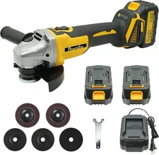  Angle Grinder Cordless, 3/8 Inch Battery Grinder Power Tools for Cutting