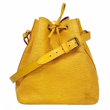 5Pc4485 Louis Vuitton Shoulder Bag Epi Petit Noe M44109 Jaune Used Ladies