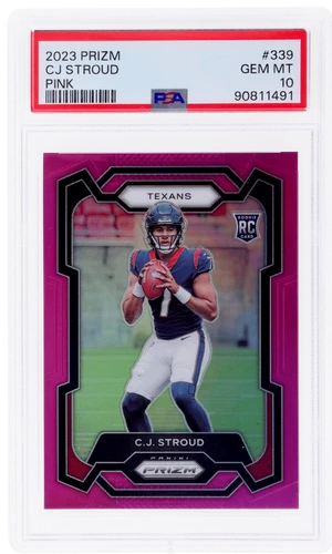 2023 Panini Prizm CJ Stroud Pink Prizm #339 PSA 10 Rookie RC