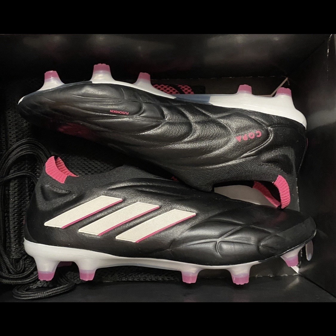 Adidas Copa Pure+ FG Soccer Cleats Black Pink New HQ8895 Men\'s Size 11.5 Adidas Copa Pure+ FG Soccer Cleats Black Pink HQ8895 Men main image 4