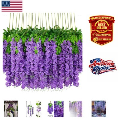 Flexible 6 PCS Artificial Wisteria Flowers - Stunning 3.6 Feet Long Arrangements