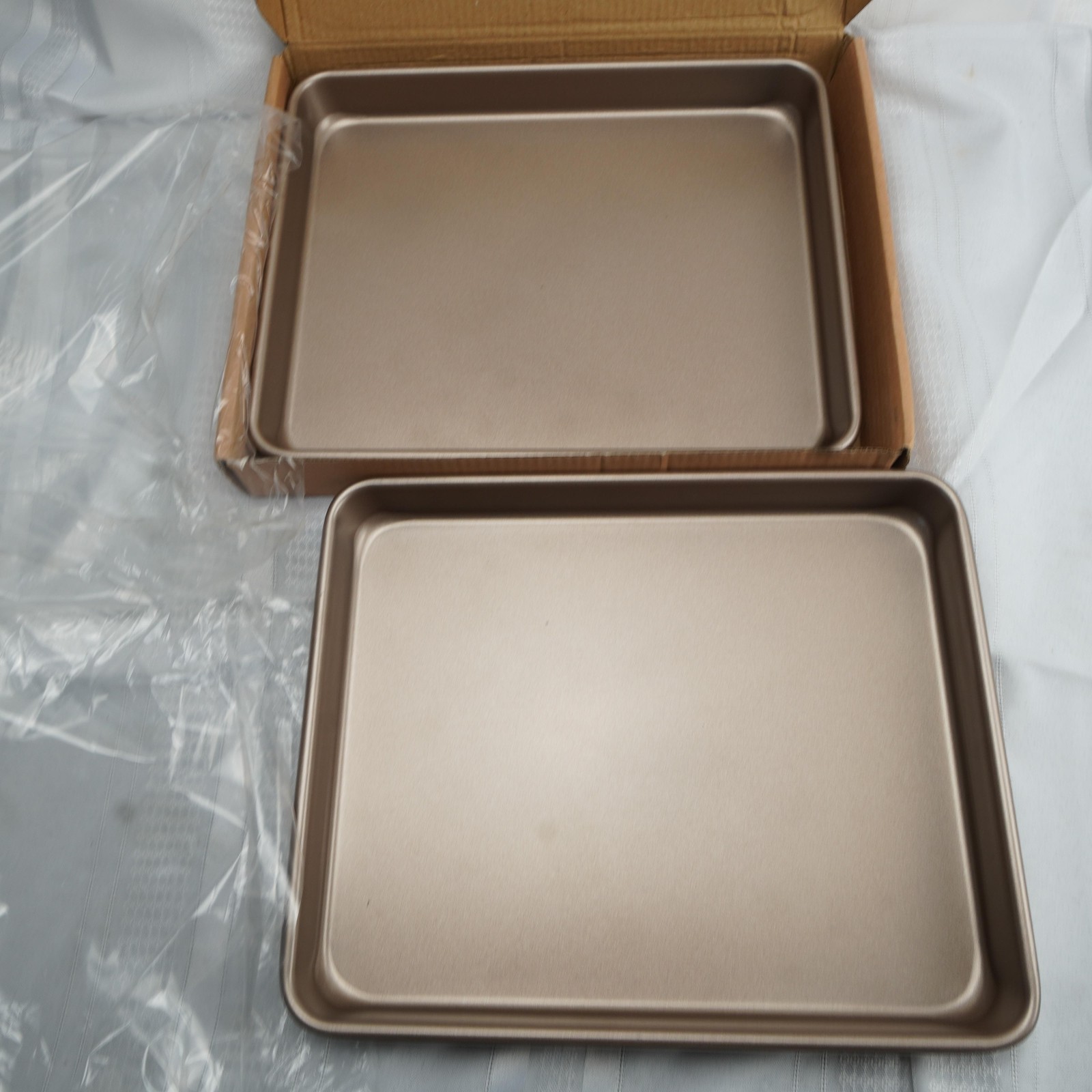 WALOOZA 11 Inch Non-Stick Cookie Sheet Baking Pan Set Of 2  Durable Trays