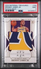 2024-25 NATIONAL TREASURES BRONNY JAMES JR. ROOKIE PATCH GOLD RC /10 #162 PSA 9