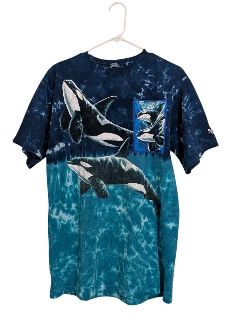 Vintage Sea World Tie-dye Orcas T Shirt M | eBay