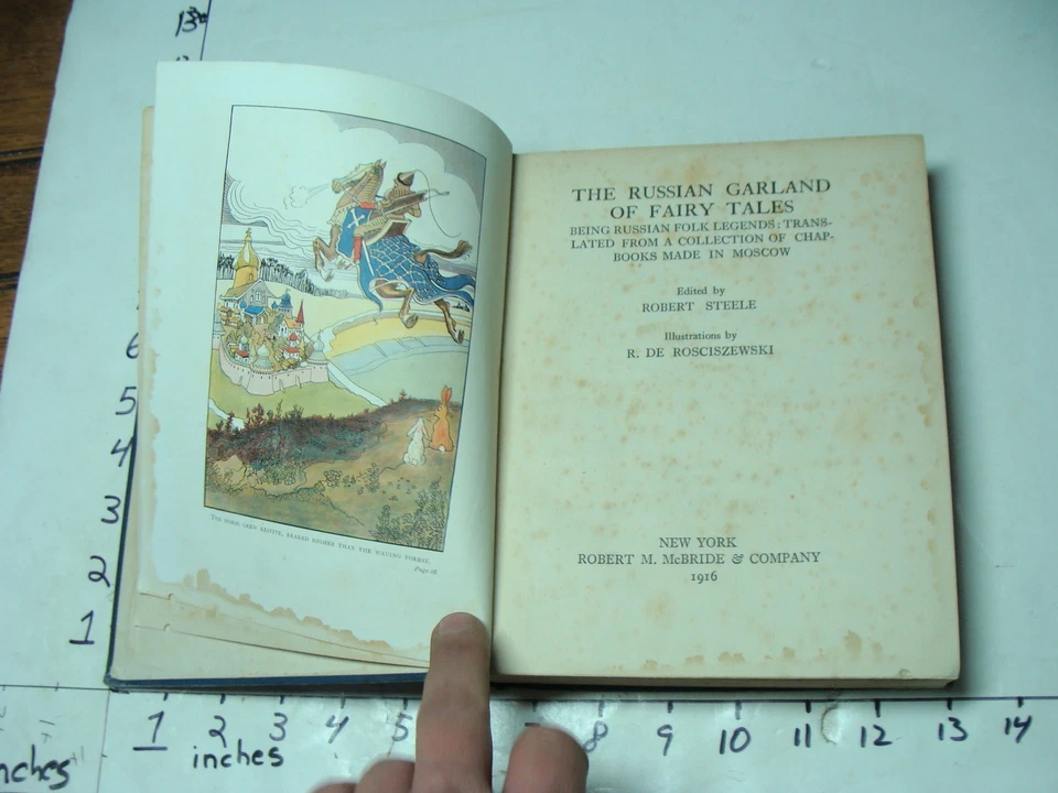vintage book-A Russian Garland of Fairy Tales Robert Steele, R. De Rosiciszewski - Image 4 of 4