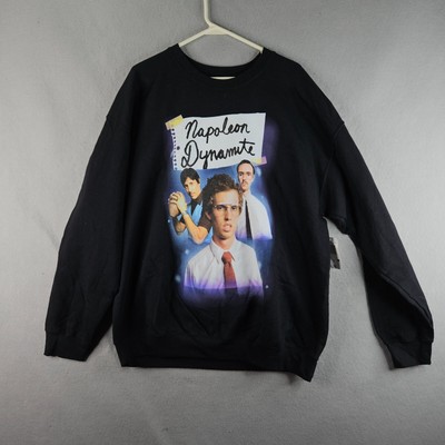 Napoleon Dynamite Sweatshirt Mens Extra Large Black Y2K Kip Uncle Rico