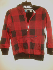 Boys Coat Red Plaid Size 10/ 12 NEW Amplify