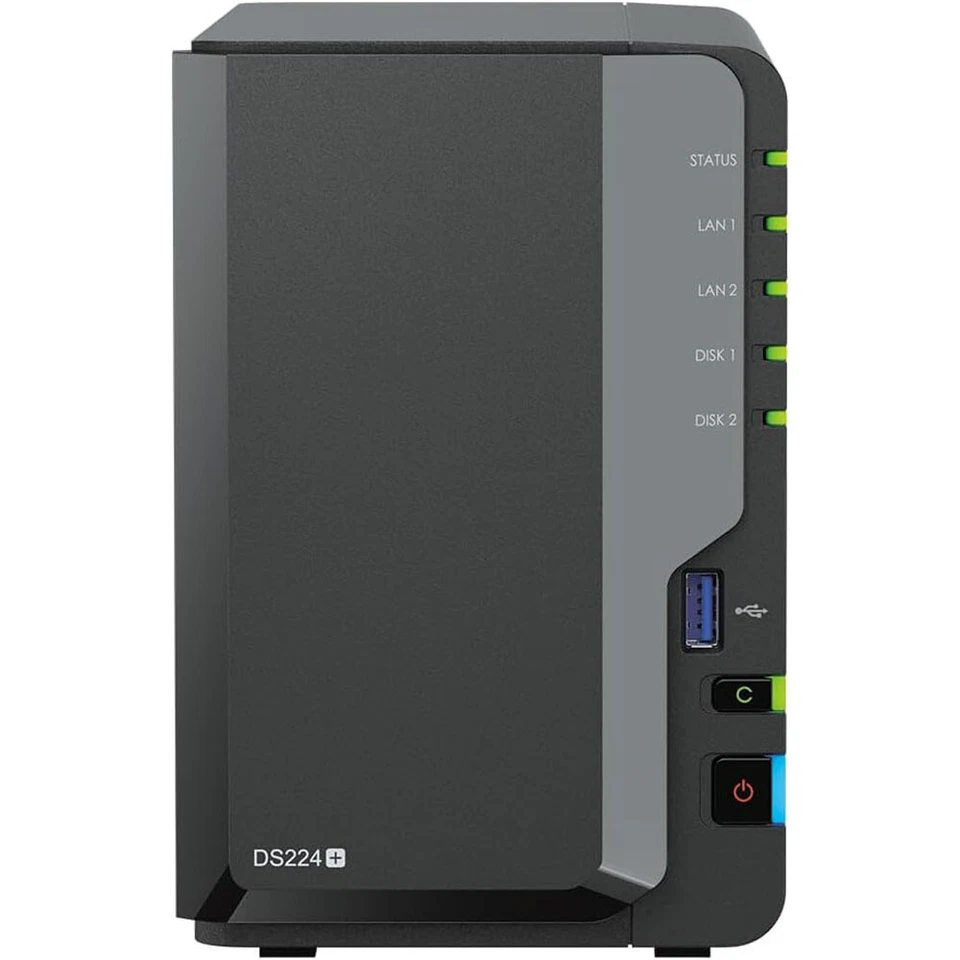 Synology DS224+ NAS 2-Bay 20TB/16TB/12TB Storage Server Diskstation Home/Office - Image 3 of 4