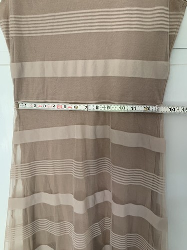 Dress Hem & Thread Dress Size Medium Stripe Polyester Mesh Lined Dress - Picture 4 of 6