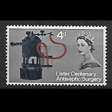 1965 - GB QEII Joseph Lister Centenary ‘Carbolic Spray’ 4d Stamp MNH SG#667