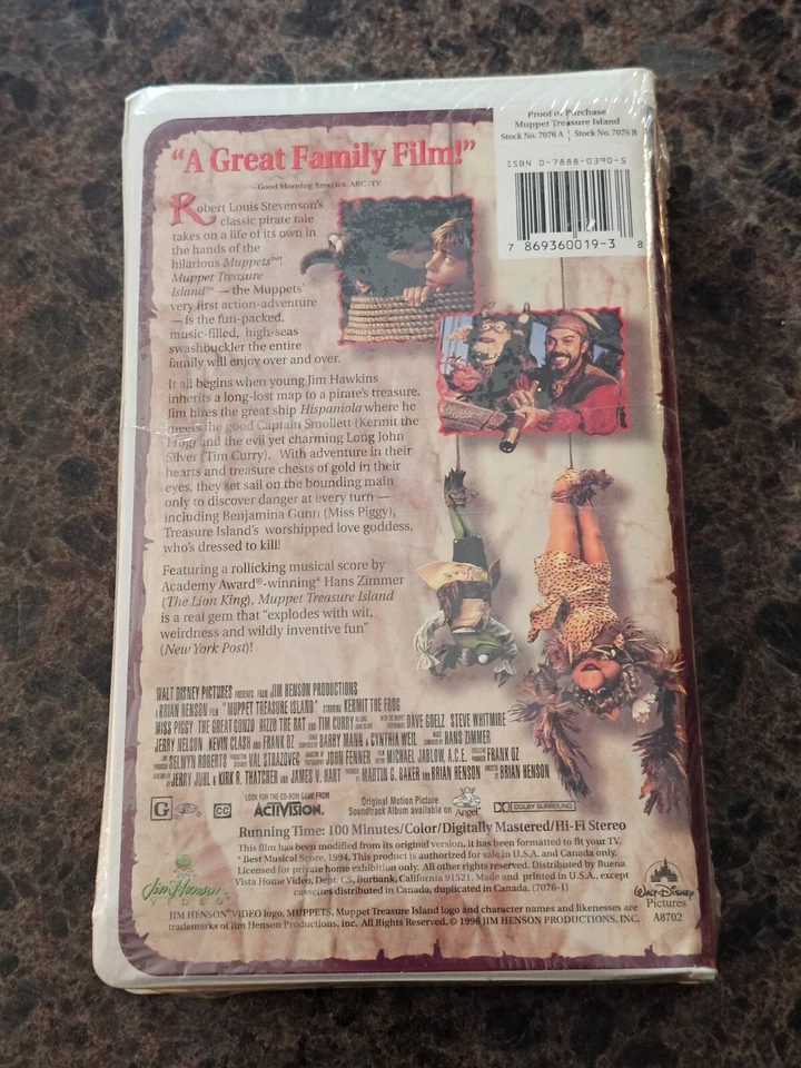 BRAND NEW Muppet Treasure Island (VHS; 1996) RARE Sealed OOP *SEE NOTES* - Image 3 of 3