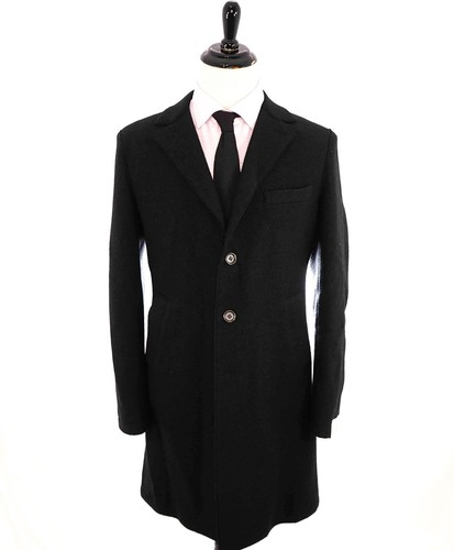 $1,395 ELEVENTY - Black Essential Pure Wool Top Coat - 42 US (52EU) - Picture 5 of 12