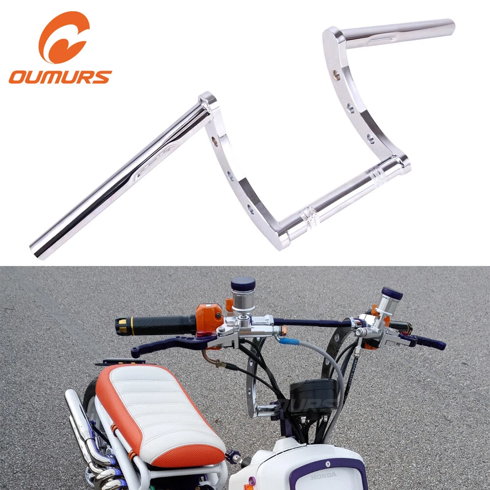 Manillar barras Z de arrastre de 1" para Honda Shadow VT ACE Aero Sabre Spirit 600 Kawasaki Foto 2 de 4