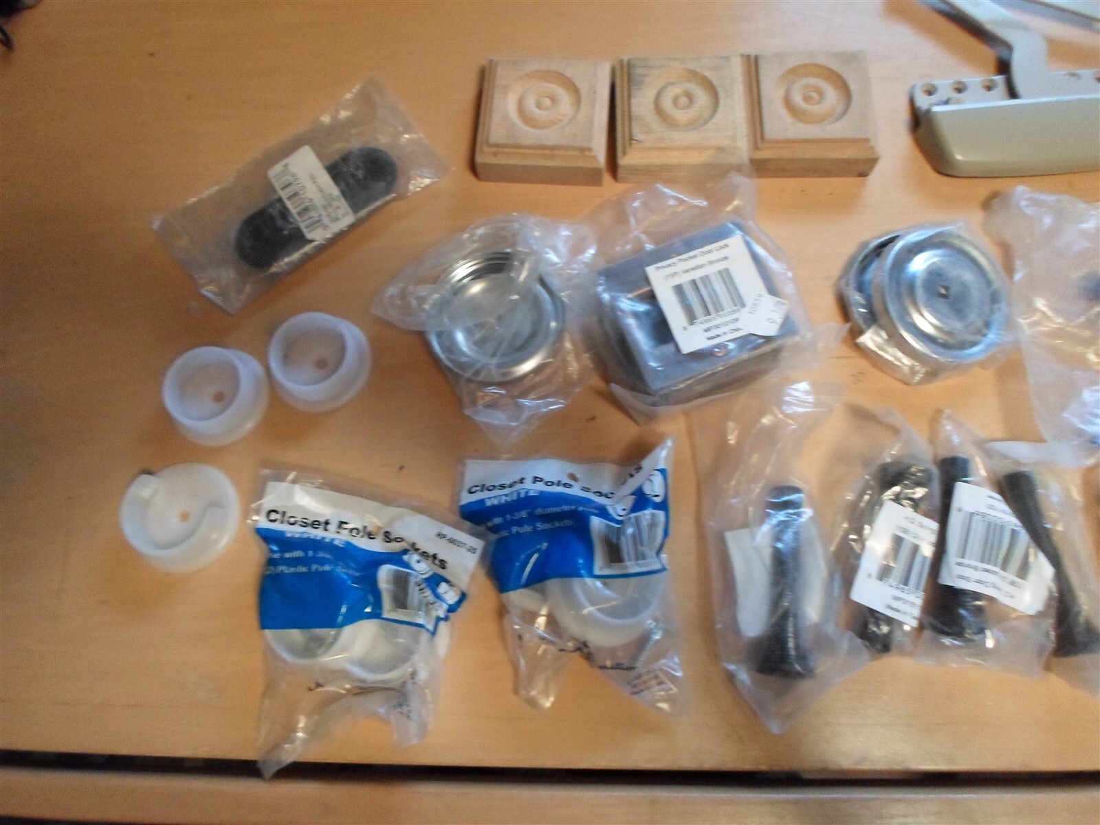 Large Lot of Door hardware and other, pulls, closet sockets, spring stop IVES