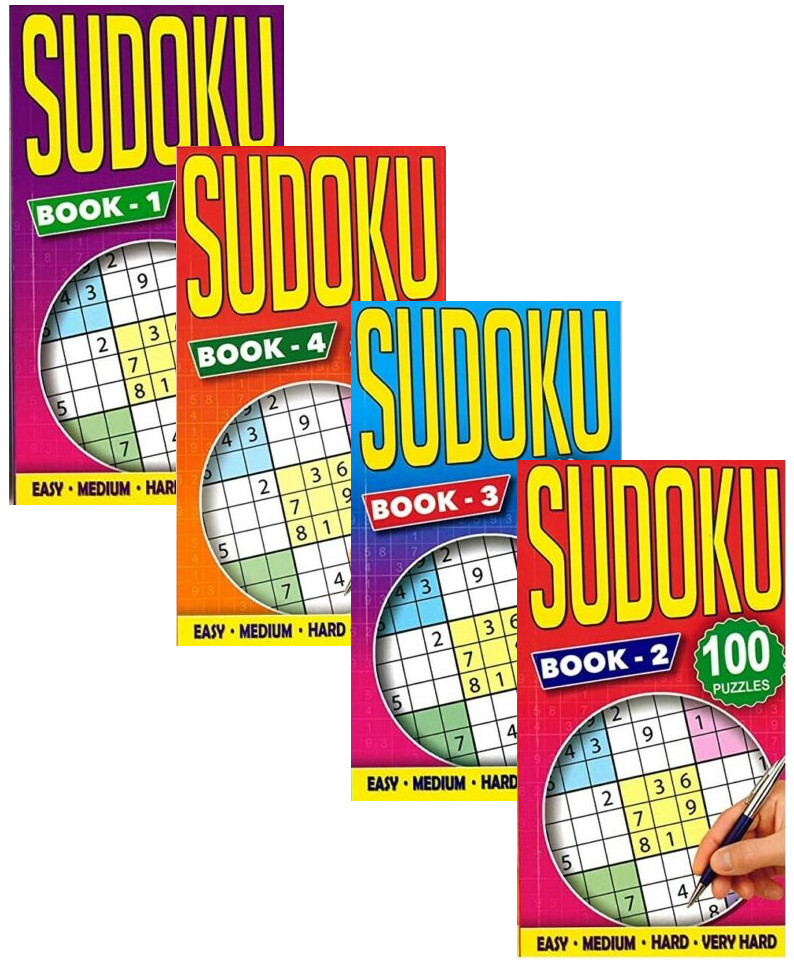 4 x A5 Sudoku Number Puzzle Slim Books 100 Each Travel Book Adult Brain Game - Image 3