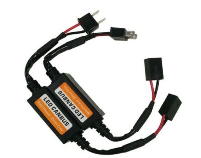 2x H7 LED Headlight Canbus Error Free Anti Flicker Resistor Canceller Decoder