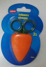 Children's Kid's Blunt Tip Scissors 3 inches CARROT Magnet Back
