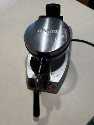 Waring Pro Belgian Waffle Maker WMK300 Stainless Steel Rotating Tested & Working