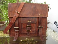 Vintage Leather Men's HandBag Brown Laptop Shoulder Satchel Messenger Bag New