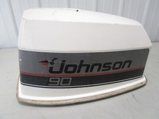 0397820 OMC Johnson Evinrude 90 HP V4 VRO Motor  Cowl  White 1987-1988