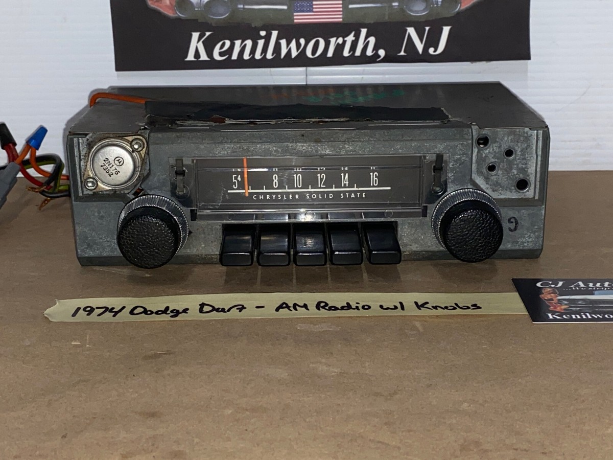 OEM 74 Dodge Dart DASH CHRYSLER SOLID STATE AM RADIO WITH KNOBS | eBay