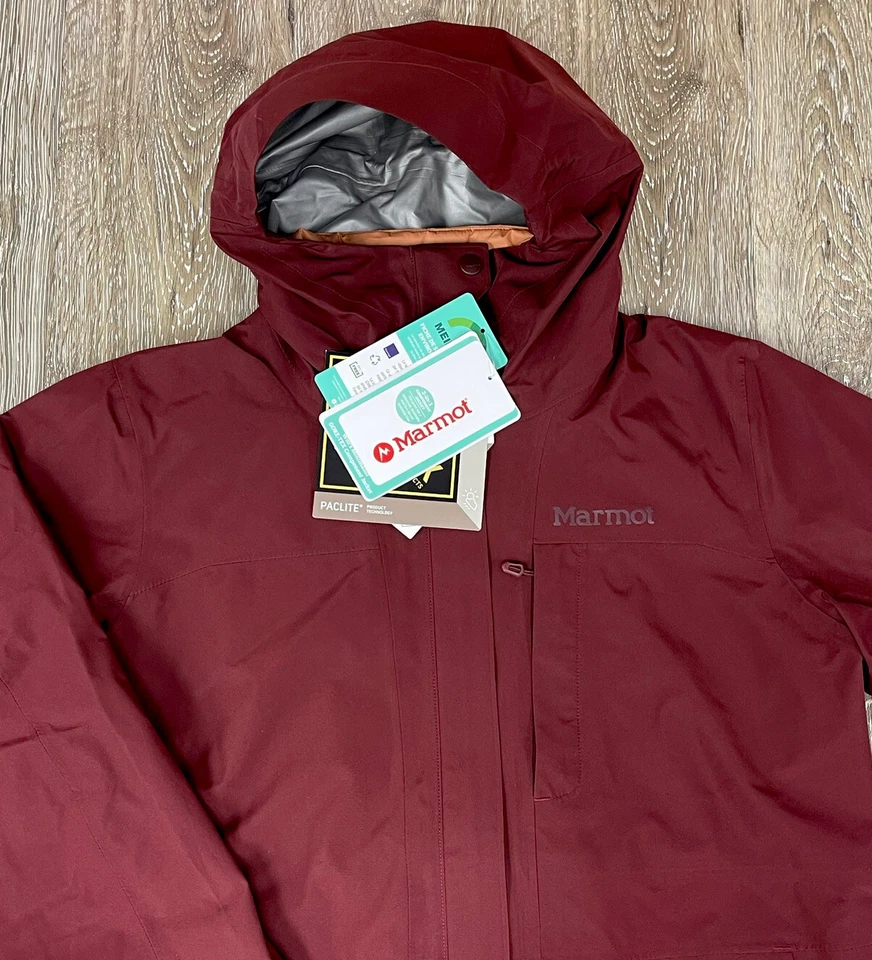 Marmot Womens Minimalist Component Red Maroon Peach Puffer 3 in 1 Jacket Size XL - Image 4 of 4