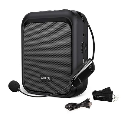 Mini Voice Amplifier Portable Bluetooth Speaker with UHF Wireless Microphone ...