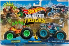 NIB Hot Wheels Monster Trucks Motosaurus Vs Mega Wrex Die Cast Toy