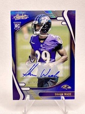 2021 Absolute Rookies Spectrum Blue Signatures 01/50 Shaun Wade Rookie Auto RC