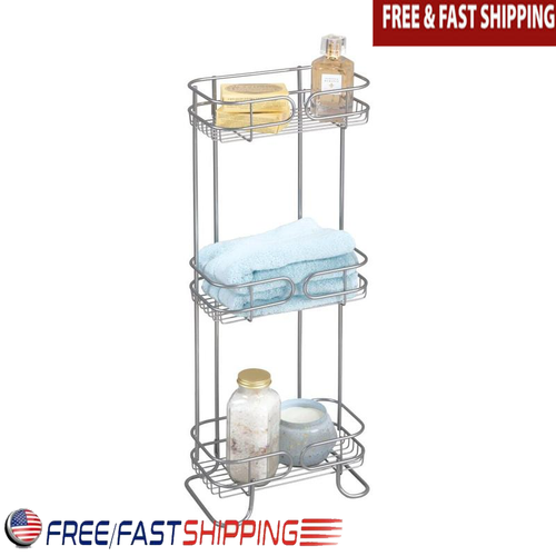 3-Tier Shower Organizer Rack Metal Wire Shelves Rust-Resistant Storage Caddy New