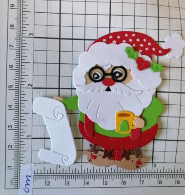 Stanzteile Kartenaufleger Weihnachten  Süße Mister Santa Claus