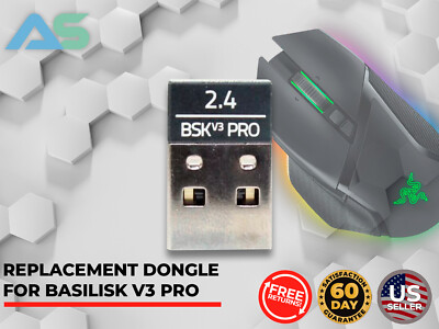 Genuine OEM Razer USB-A Dongle 2.4GHz Receiver For Razer Basilisk V3 Pro | Black