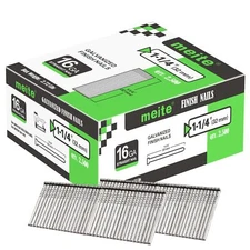 16 Gauge Galvanized Straight Finish Nails 1-1/4-Inch for Nail Guns 2500 Counts