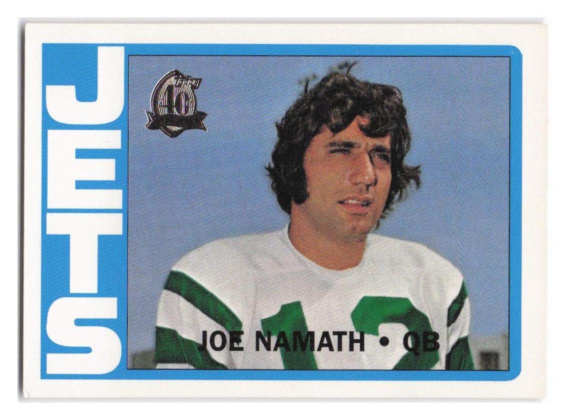 1996 Topps #100 Joe Namath Joe Namath Reprints New York Jets